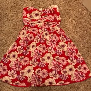 Cute Red, Pink and Cream Floral dress